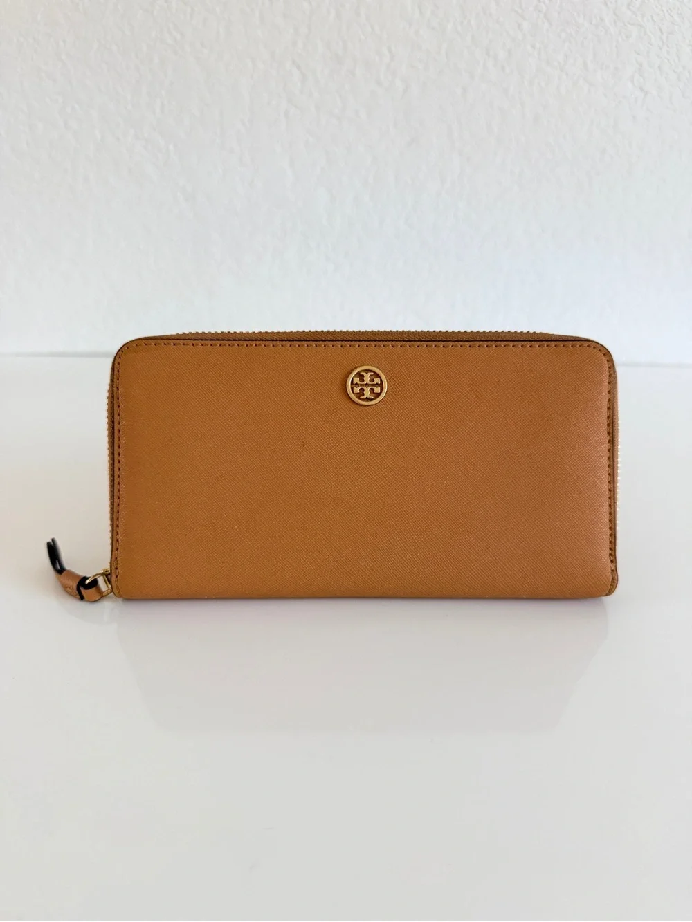 Tory Burch Tan Zip-Around Continental Wallet